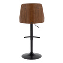 Gianna - Mid Century Modern Adjustable Barstool, Swivel With Rounded T Footrest (Set of 2)