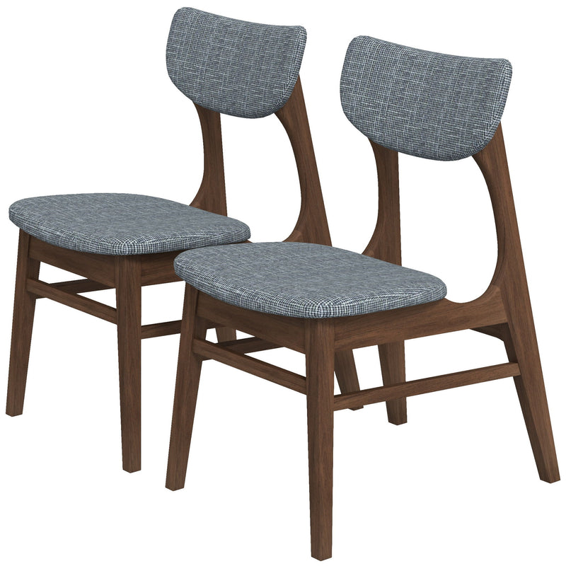 Eula - Mid-Century Modern Dark Gray Dining Chair (Set of 2) - Gray