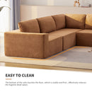 Modular Sectional With Wide Seat Free Combination L Shaped Couch Set Cloud Upholstered Minimalist Boneless Sofa