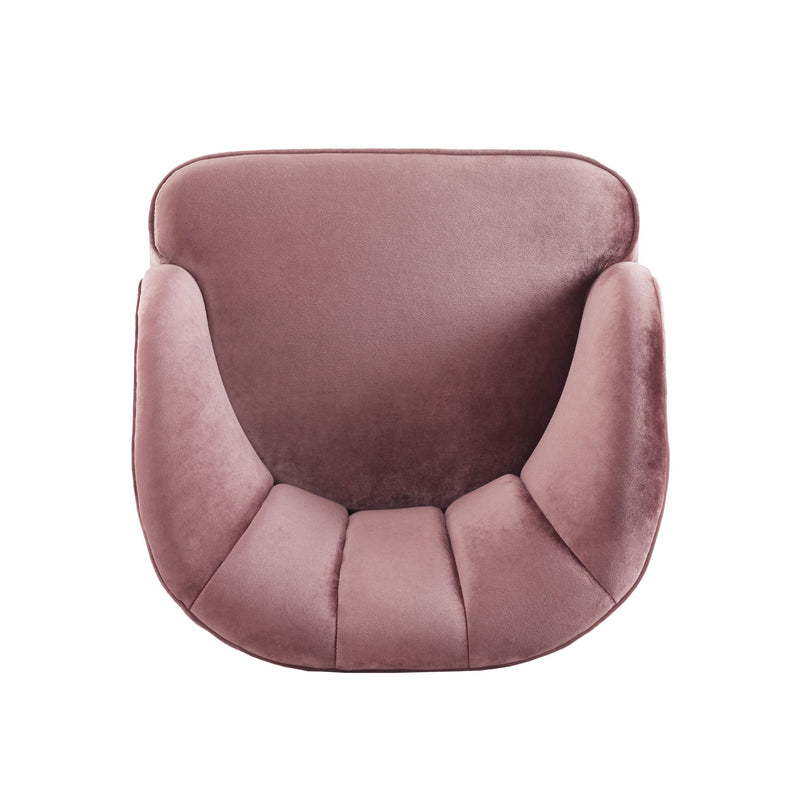 Elegant Upholstered Barrel Accent Chair With Wooden Legs