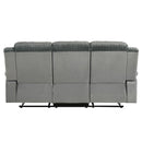 Lesley - Motion Sofa - Gray Corduroy & Velvet