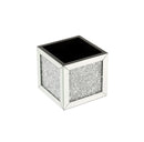 Noralie - 16" Ottoman With Storage - Mirrored & Faux Diamonds