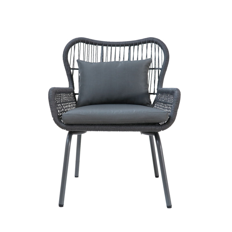 Southport - Club Chair With Woven Rope And Cushions