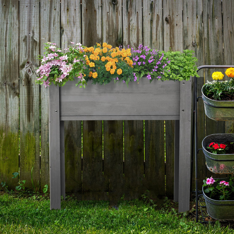 Raised Garden Bed With Legs, Elevated Planter Box For Outdoor Plants
