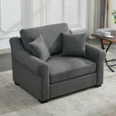 Modern Chenille Oversized Armchair, Chair And A Half, Single Sofa