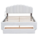 Upholstered Platform Bed With Drawer