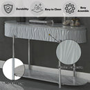 Yukino - Sofa Table - Gray High Gloss & Chrome