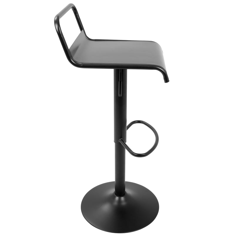 Emery - Industrial Adjustable Barstool With Swivel (Set of 2) - Black