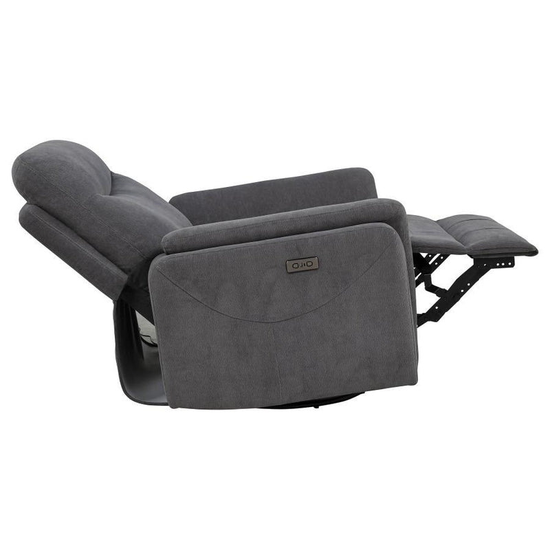 Adler - Upholstered Power Swivel Glider Recliner