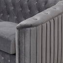 Upholstered Loveseat Sofa With Thick Removable Seat Cushion