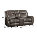 Lydia - Loveseat - Brown Leather Aire - Atlantic Fine Furniture Inc