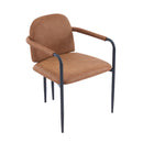 Modern Dining Chair Set With Durable Iron Frame And Comfortable Fabric Upholstery