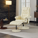 Recliner Chair With Ottoman, 360° Swivel Massage Lounge Chair With 5-Point Vibration & Heated Seat