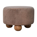 Round Ball Footstool - Mocha