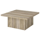 Devar - Square Coffee End Table Set - Distressed Pine