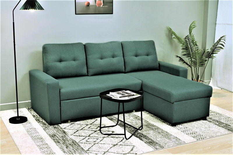 Convertible L Shaped Sectional Sleeper Sofa Bed, Saving Pull Out Couch