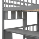 Bunk Bed With Desk, Drawers And Shelves