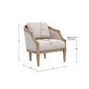 Classic Chair With Solid Wood Frame And Jacquard Upholstery - Beige