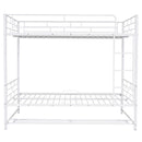 Metal Bunk Bed With Shelf And Guardrails