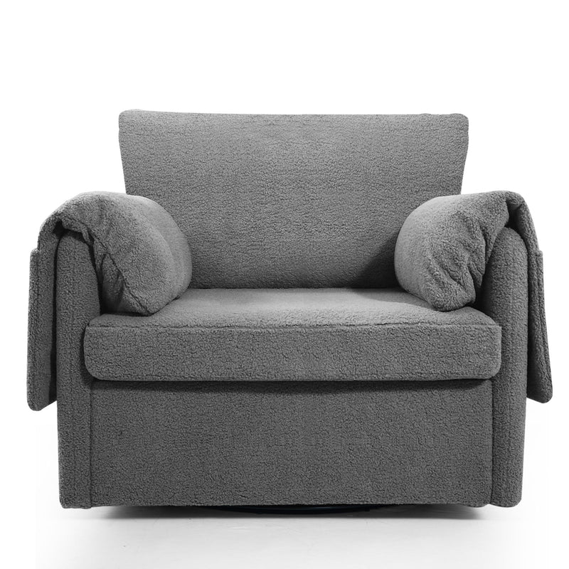Oversized Swivel Armchair Modern Chair & Single Sofa Lounge, Comfortable Seating For Living Room