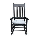 Classic Wooden Porch Rocker Chair White Populus Wood Comfortable Design