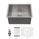 Modern Undermount Stainless Steel Kitchen Sink 16 Gauge, Deep Single Bowl