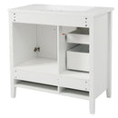 Bathroom Vanity With Sink, Soft Closing Doors & Drawers, Metal Handles