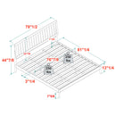 King Spindle Bed Mid Century Modern - Caramel