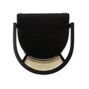 Elegant Dining Chair With Cane Web Backrests And Velvet Upholstery