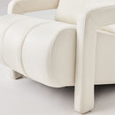 Modern Upholstered Accent Chair, Comfortable Linen Fabric With A Pillow For Living Room
