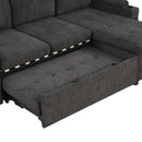Convertible L Shaped Sofa Couch With Storage, Cup Holders, USB Ports