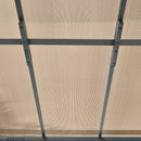 Outdoor Wall Mounted Gazebo With Sloped Roof Design, Uv Protection, And Durable Iron Frame - Gray