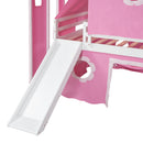 Loft Bed With Slide Tent And Tower Fun Playhouse Design
