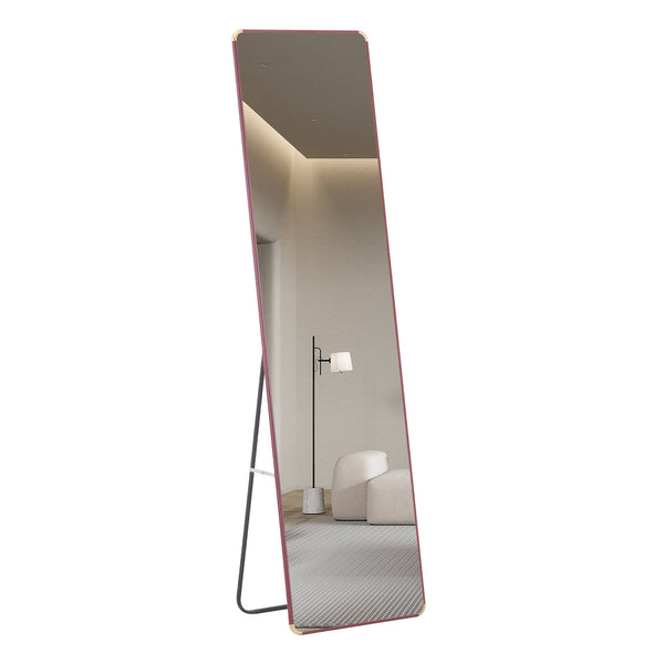 4Th Generation Floor Standing Full Length Mirror Wall Mounted Glass - Transparent