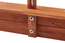 Kids Sandbox With Cover, Sand Box With Adjustable Canopy, Large Outdoor Cedar Sandpit For Backyard Play - Reddish Brown