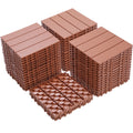 Plastic Interlocking Deck Tiles, Waterproof All Weather Use