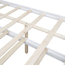 Full Size Platform Bed With Storage LED Headboard, Twin Trundle And 3 Drawers - White