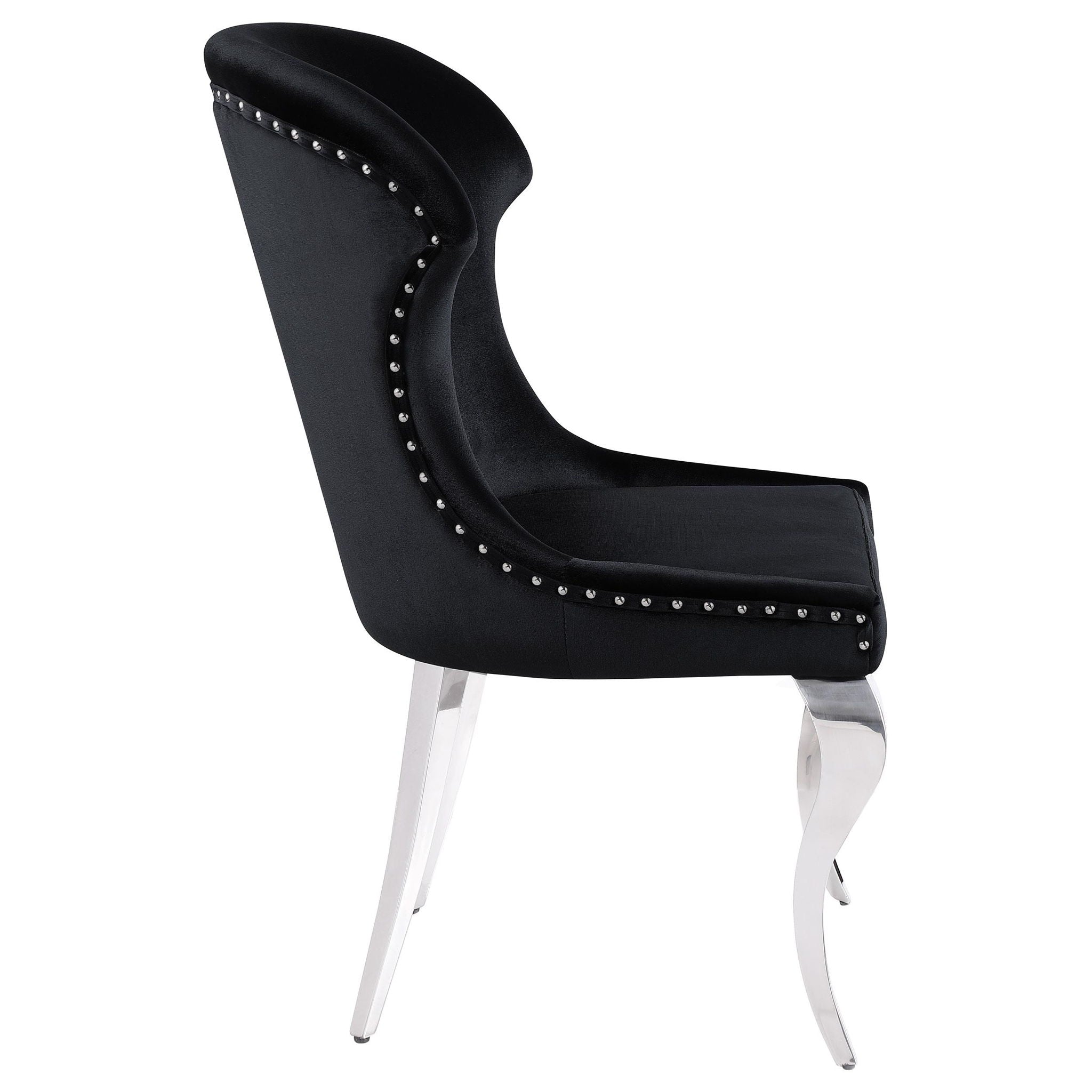 Cheyanne Upholstered Dining Side Chair Black (Set of 2) - Atlantic Fine Furniture Melbourne FL