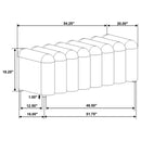 Modern Upholstered Tufted Accent Bench & Round Legs