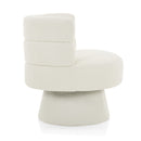 Swivel Accent Chair, 360° Rotating Design With Ergonomic Support For Living Room, Bedroom & Home Office - Cream White