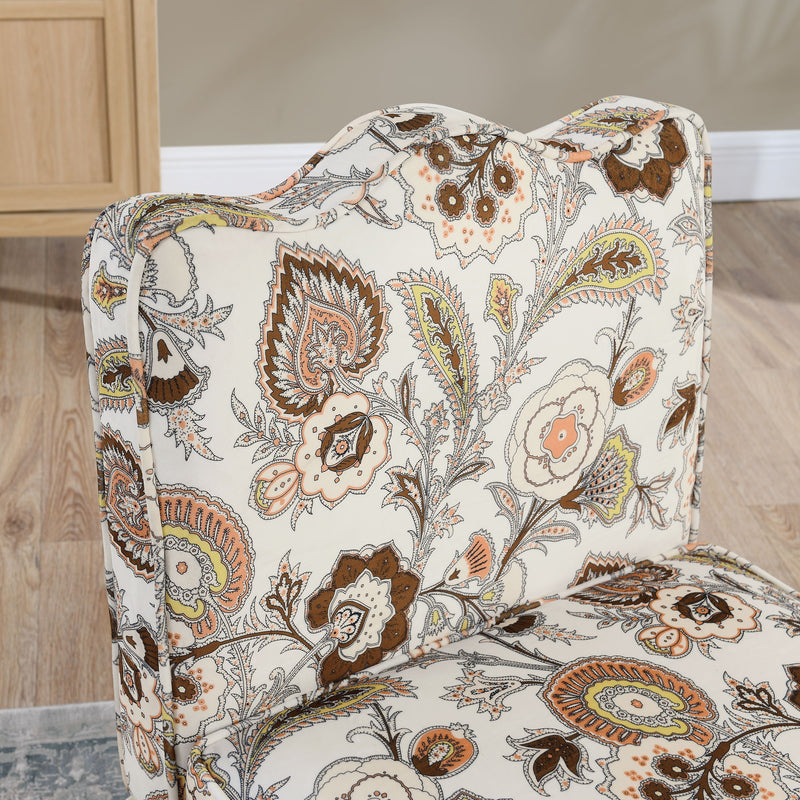 Stylish Flannel Dining Chair With Soft Cushion And Backrest