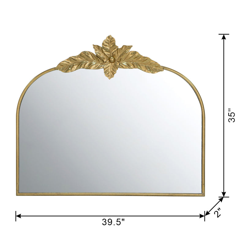 Arched Wall Mirror With Metal Frame, Wall Mirror For Living Room, Bedroom Hallway