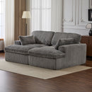 Double Chaise Lounge Chair, Oversized Upholstered Sleeper Cloud Couch
