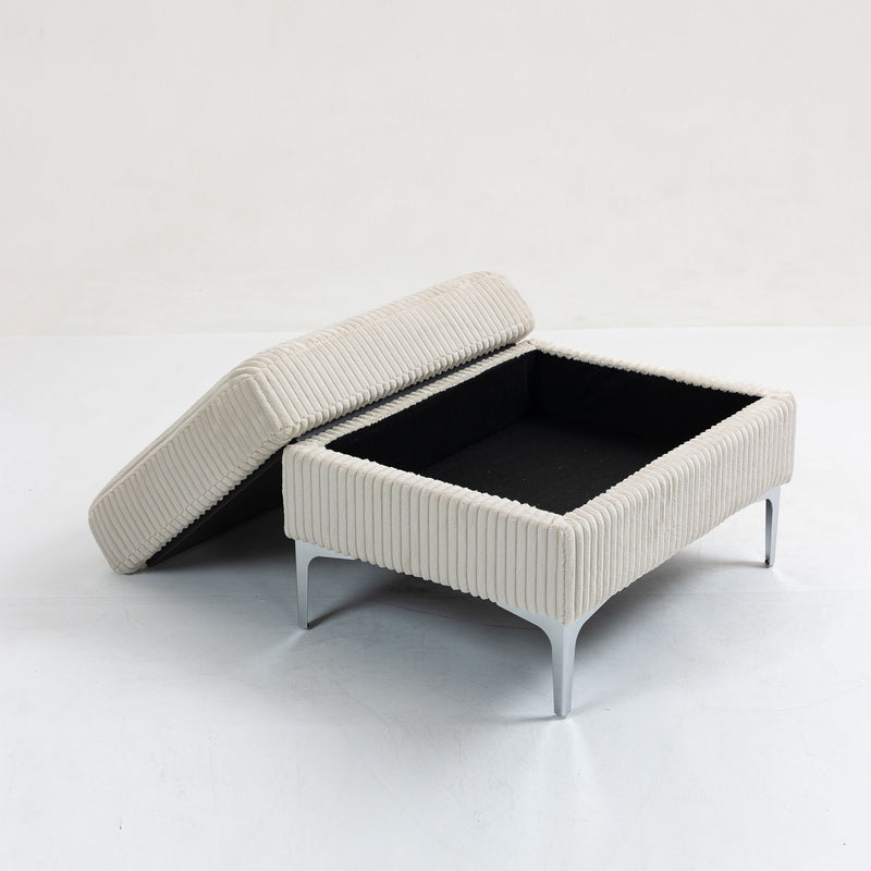 Modular Sectional Sofa Square Storage Ottoman