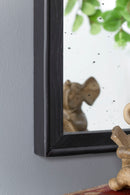 Hand Carved Rose Antique Mirror Frame, Wood Arch Mirror Wall Decor For Living Room