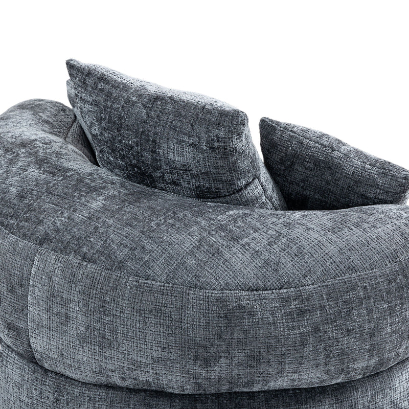 Lazy Sofa High Back Bean Bag Chair Couch With 3 Pillows