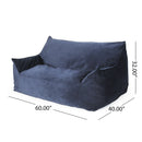 Fila - Velveteen Oversized Seater Bean Bag Chair With Armrests