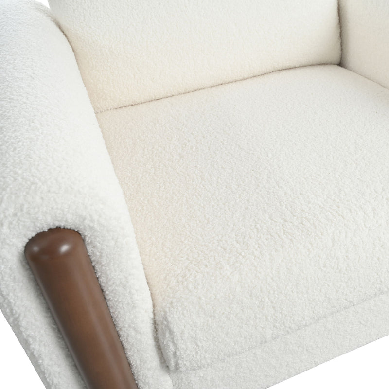 Oversized Accent Chair With Curved Armrests