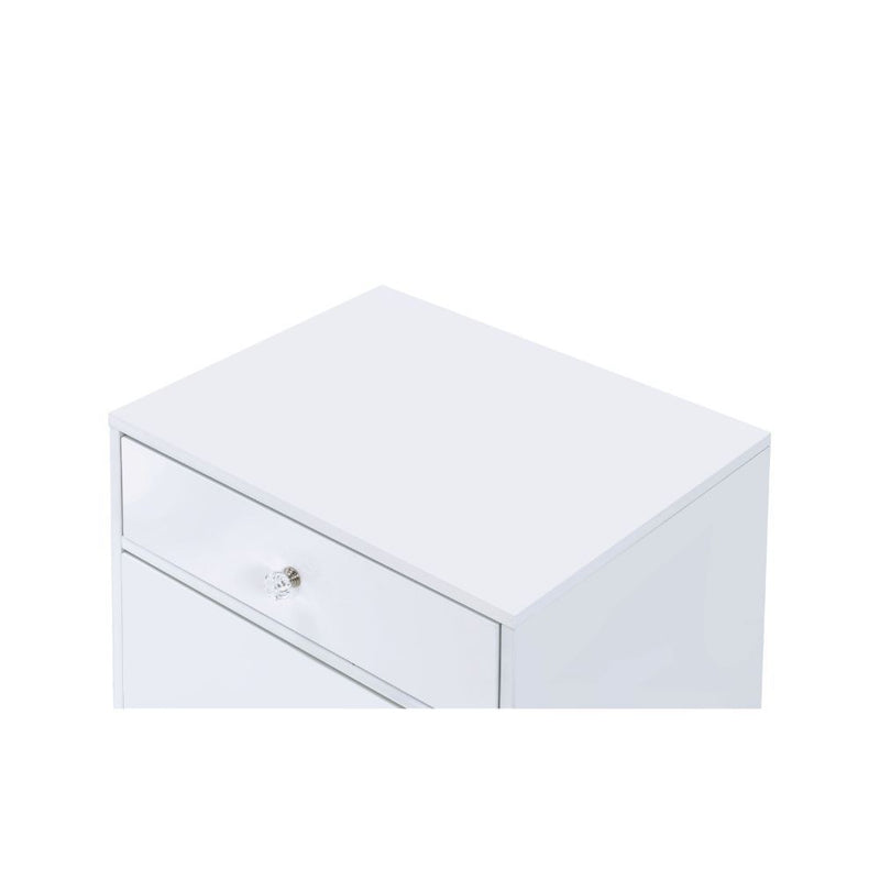 Ottey - Cabinet - White High Gloss & Gold