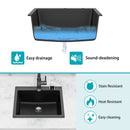 Quartz Kitchen Sink, Granite Composite, Drop In Sink With Durable Design
